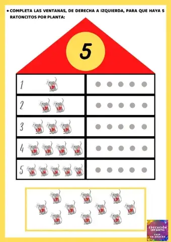 Casa de descomposición del número 5