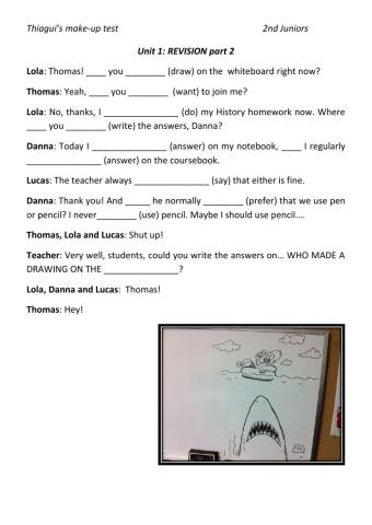 REVISION Unit 1 - Make-Up Test