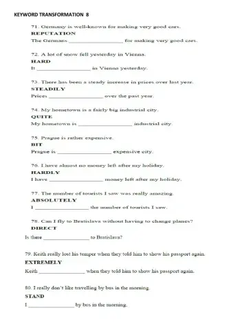 Key word transformation