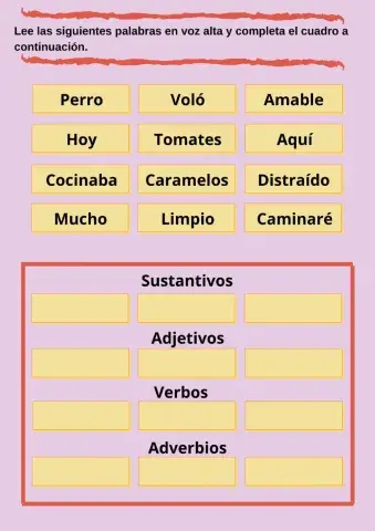 Categorias gramaticales