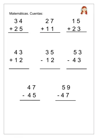 Cuentas. Sumas y restas.