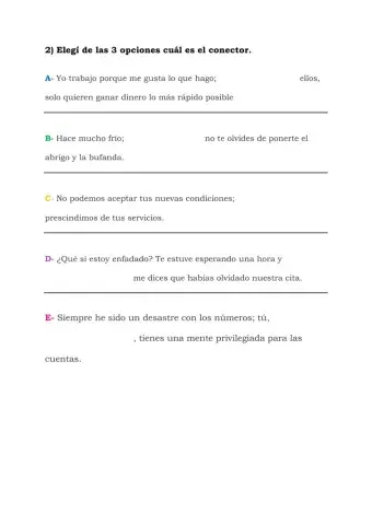 Conectores textuales 2