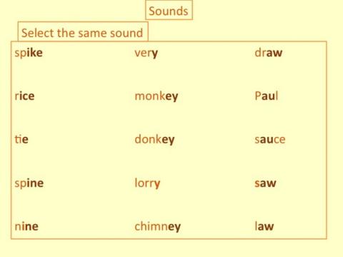 Choose the same sound
