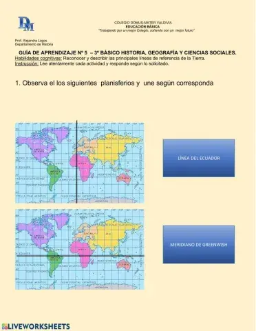 Lineas de referencia: Paralelos y Meridianos