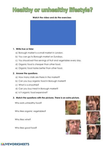 Healthy or unhealthy lifestyle?