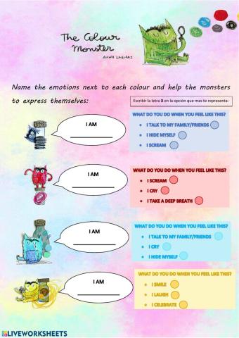 THE COLOUR MONSTER ACTIVITIES