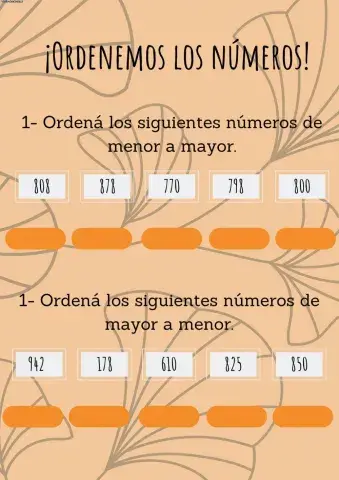 ¡Ordenamos los números!