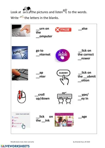Computer action words
