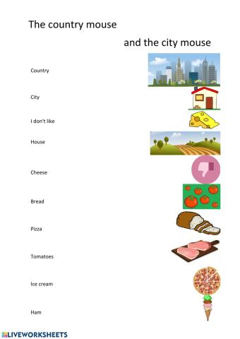 The Country Mouse and the City Mouse