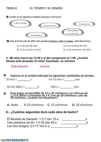 El tiempo y el dinero. EV