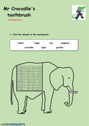 Mr Crocodile's toothbrush