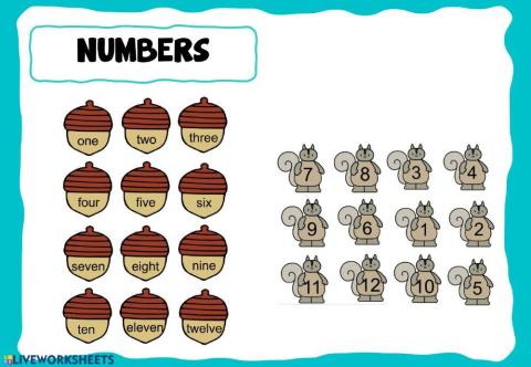 Numbers 0-12