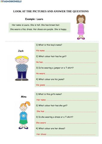 Look at the pictures and answer the questions