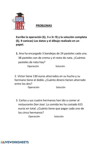 Problemas matemáticas