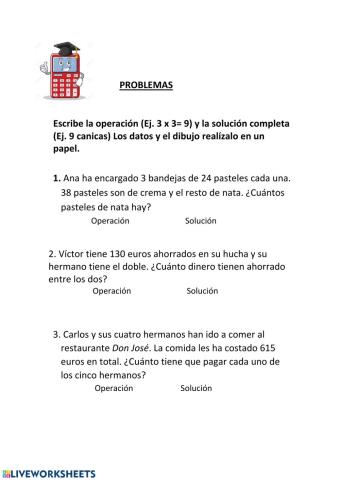 Problemas matemáticas