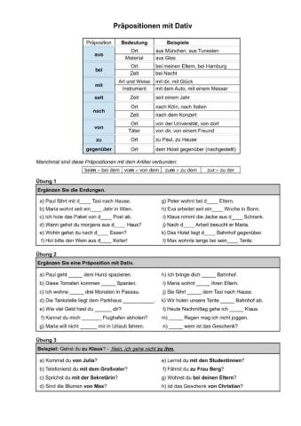 Dativpräpositionen