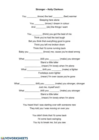 Stronger Lyrics - Simple Present