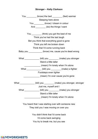 Stronger Lyrics - Simple Present