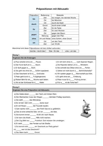 Akkusativpräpositionen