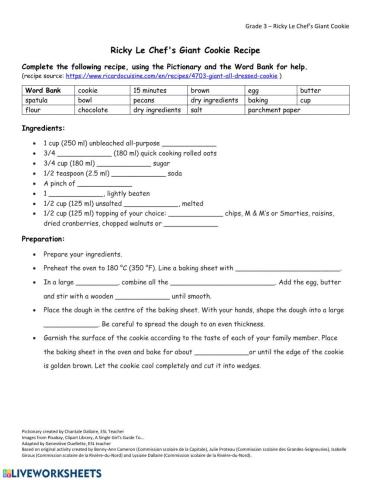 Ricky Le Chef's Giant Cookie Recipe