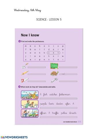 Jobs for everybody-Lesson 5