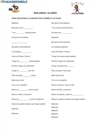 Completa la letra de la canción Bailando de Alaska