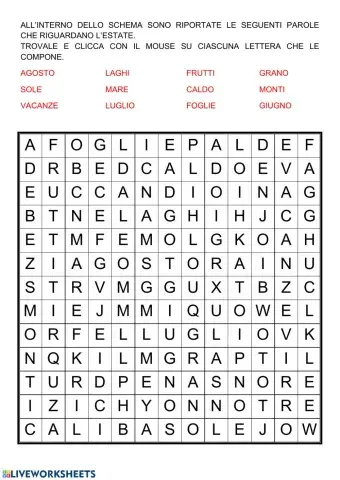 Le parole dell'estate