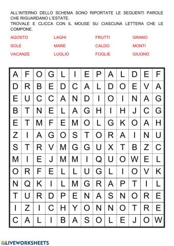 Le parole dell'estate
