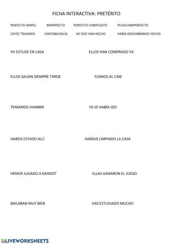 Tiempos pretérito