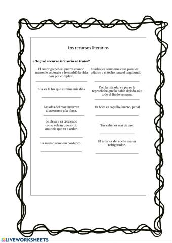Los recursos literarios