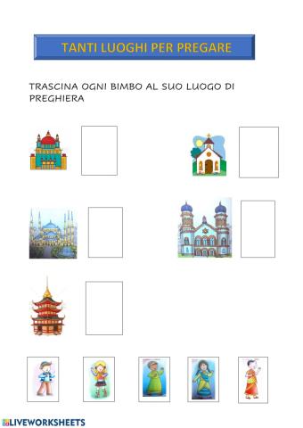 Tanti luoghi per pregare