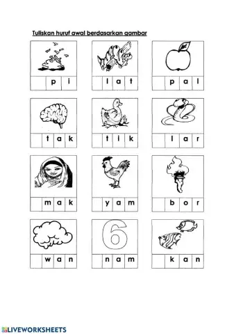Latihan huruf awal