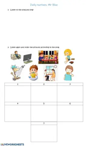 Mr Blue - daily routines song