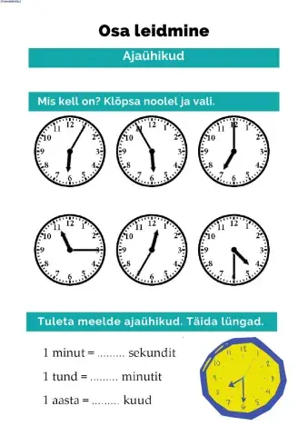 Osa leidmine (ajaühikud)