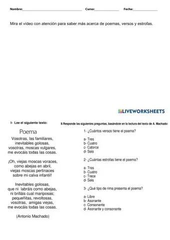 Poemas:versos y estrofas