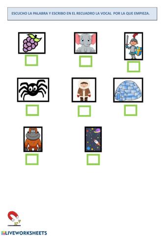 Discriminación auditiva de las vocales