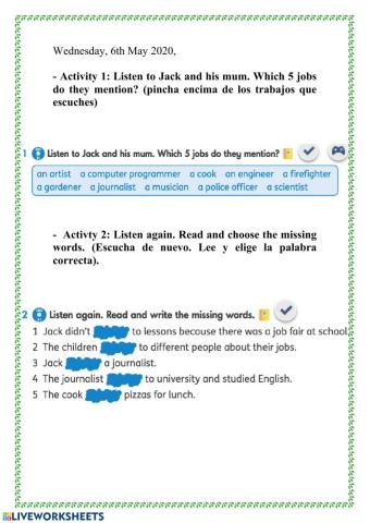 Wednesday, 6th May 2020