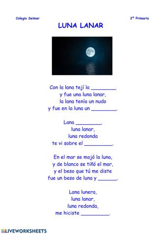 Poema Luna lanar