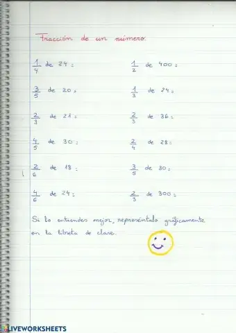 Fracción de un número