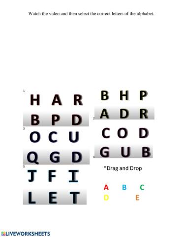 The Alphabet A-B-C-D-E