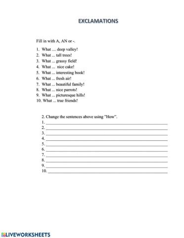Exclamations