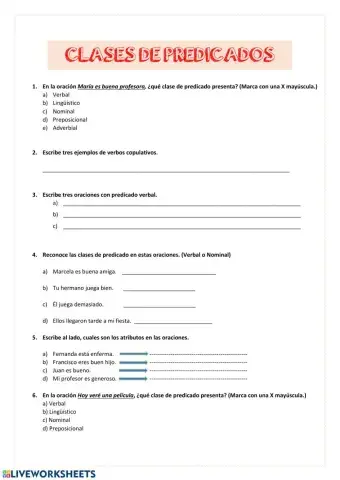 Clases de predicado