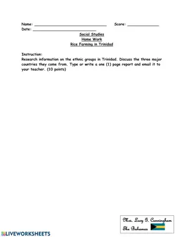 Rice Farming in Trinidad Research