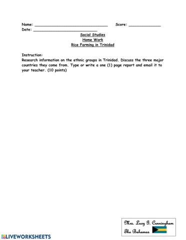 Rice Farming in Trinidad Research