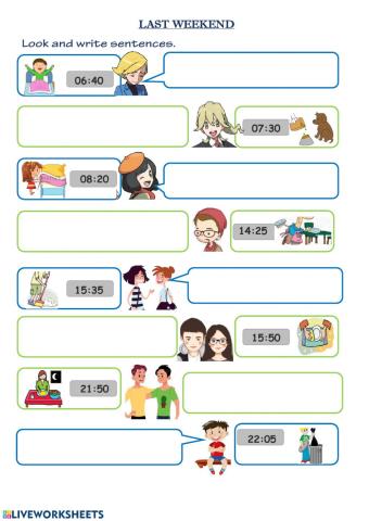 Past tense - sentences