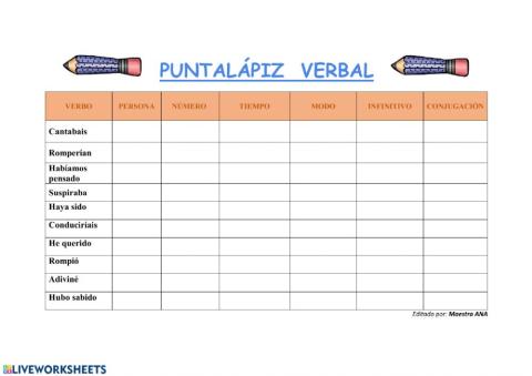 Puntalápiz verbal
