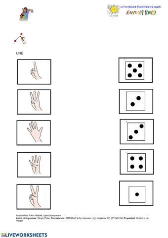 Une número y cantidad.