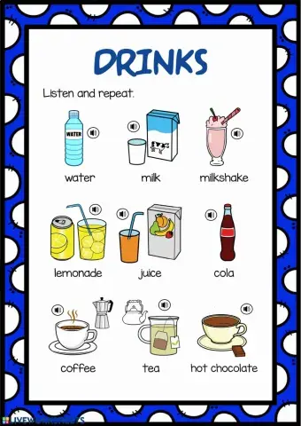 Drinks 1. Listen and repeat