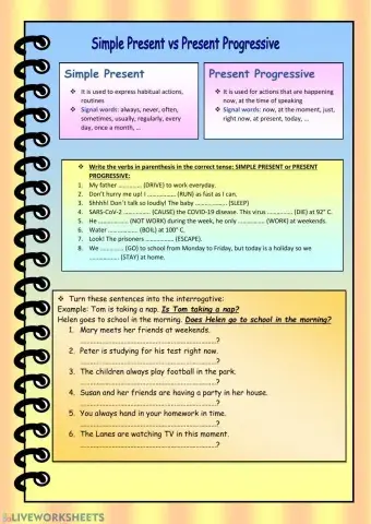 Simple Present vs Present Progressive