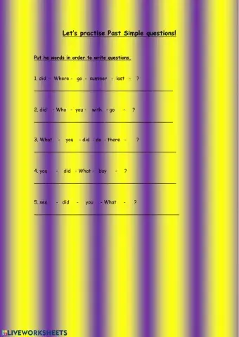 Past simple questions